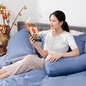 Bộ chăn ga phủ Lụa tencel cao cấp Amando Confident 5 chi tiết Màu Xanh Dương - Ảnh thumb 9