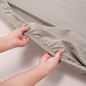 Bộ ga chun polyester gấm Amando Ellie đơn sắc 4 chi tiết Màu Xám - Ảnh thumb 8