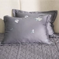 Bộ ga chun chăn chần Amando thêu cotton satin màu xám - Ảnh thumb 10