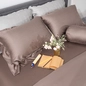 Bộ chăn ga Lụa tencel cao cấp Amando Lagom 5 chi tiết Màu Nâu - Ảnh thumb 1