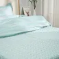 Bộ ga chun chăn chần Amando thêu cotton satin màu xanh lá - Ảnh thumb 5