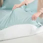 Bộ ga chun chăn chần Amando thêu cotton satin màu xanh lá - Ảnh thumb 8