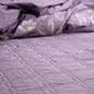 Bộ ga phủ chăn chần Amando thêu cotton satin màu tím - Ảnh thumb 3