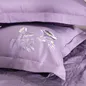Bộ ga phủ chăn chần Amando thêu cotton satin màu tím - Ảnh thumb 7