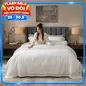 Bộ chăn ga lụa tencel cao cấp Amando Lagom 5 chi tiết màu kem/be - Ảnh thumb 1