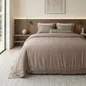 Bộ chăn ga Lụa tencel cao cấp Amando Lagom 5 chi tiết Màu Nâu - Ảnh thumb 3