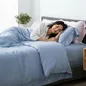 Bộ chăn ga Lụa tencel cao cấp Amando Lagom 5 chi tiết Màu Xanh dương - Ảnh thumb 3