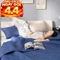 Bộ chăn chần, vỏ gối Microfiber mềm mại, kháng khuẩn Amando Luna 3 chi tiết - Ảnh thumb 1